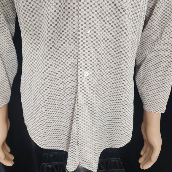 1970's INT. Internationalist by Arrow Men's Button Up Patterned Shirt 15-1/2, 34 - Picture 3 of 16